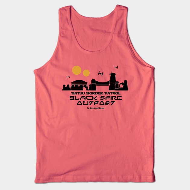 Black Spire Outpost Border Patrol Tank Top by Theme Park Gifts